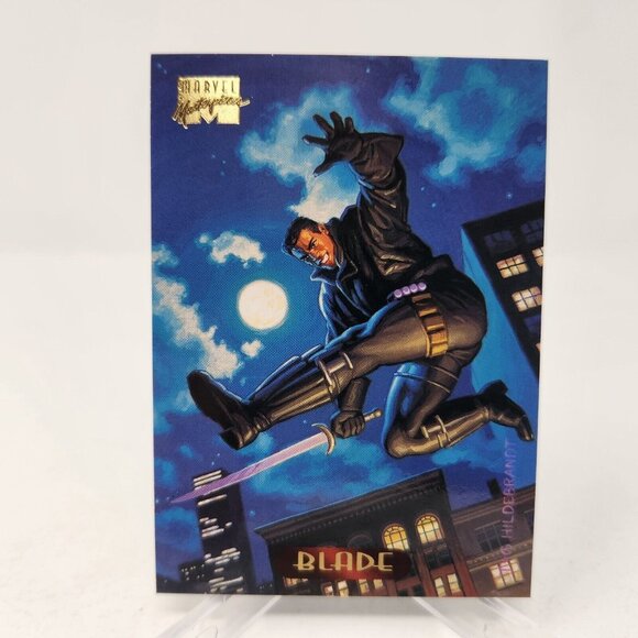 Blade #12 1994 Marvel Masterpieces , Fleer, Hildebrandt Brothers, Vintage (b16) - Picture 1 of 2